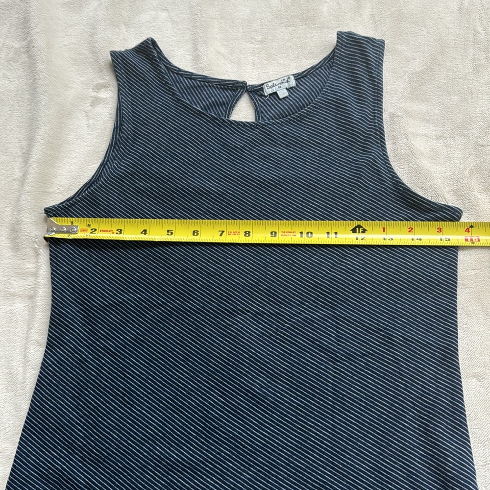 Splendid Girls Blue striped tank top -size 14 - Picture 5 of 5